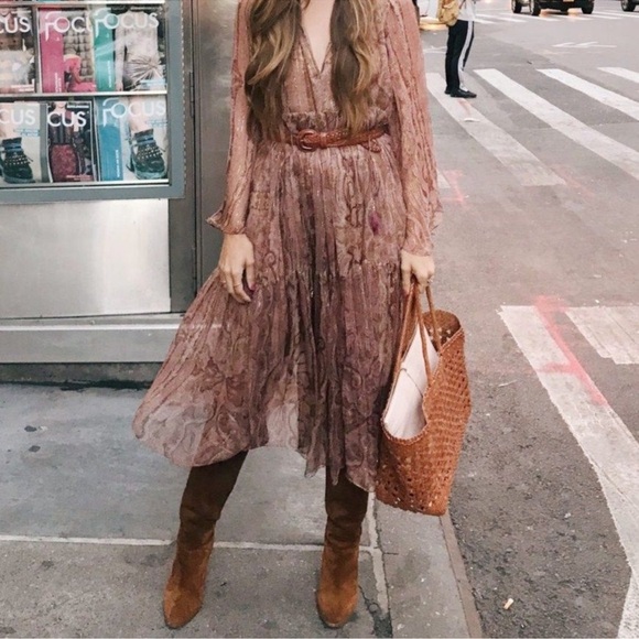 Sezane Abby Knee High Boots Camel Brown Suede Size 39 US 8 - Picture 5 of 16